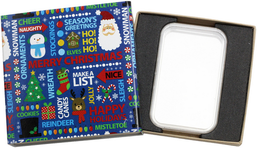 SilverTowne Natural Kraft Paper Gift Box with Merry Christmas Wrapping Paper Box Sleeve